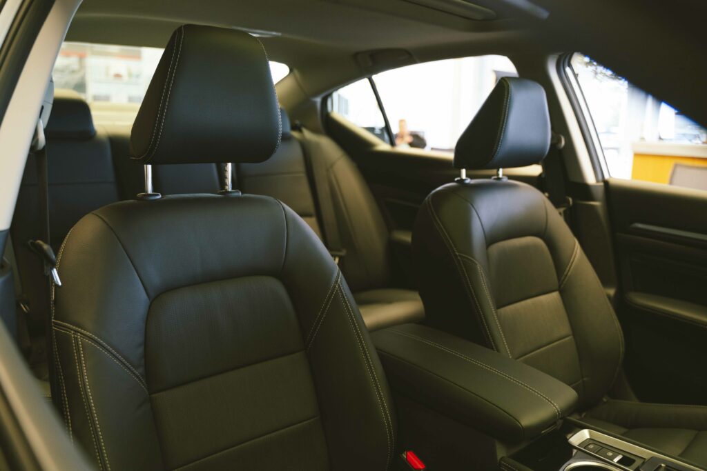 The interior of a Nissan vehicle