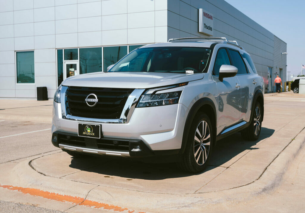 An Aspen White Armada at McGavock Nissan of Lubbock.