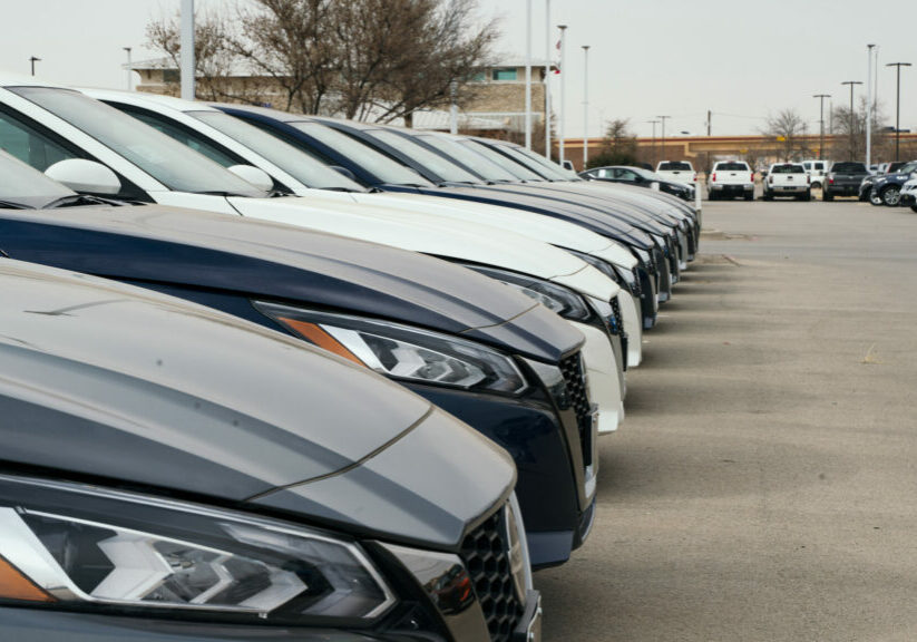 Nissan vehicle lineup on lot at McGavock Nissan